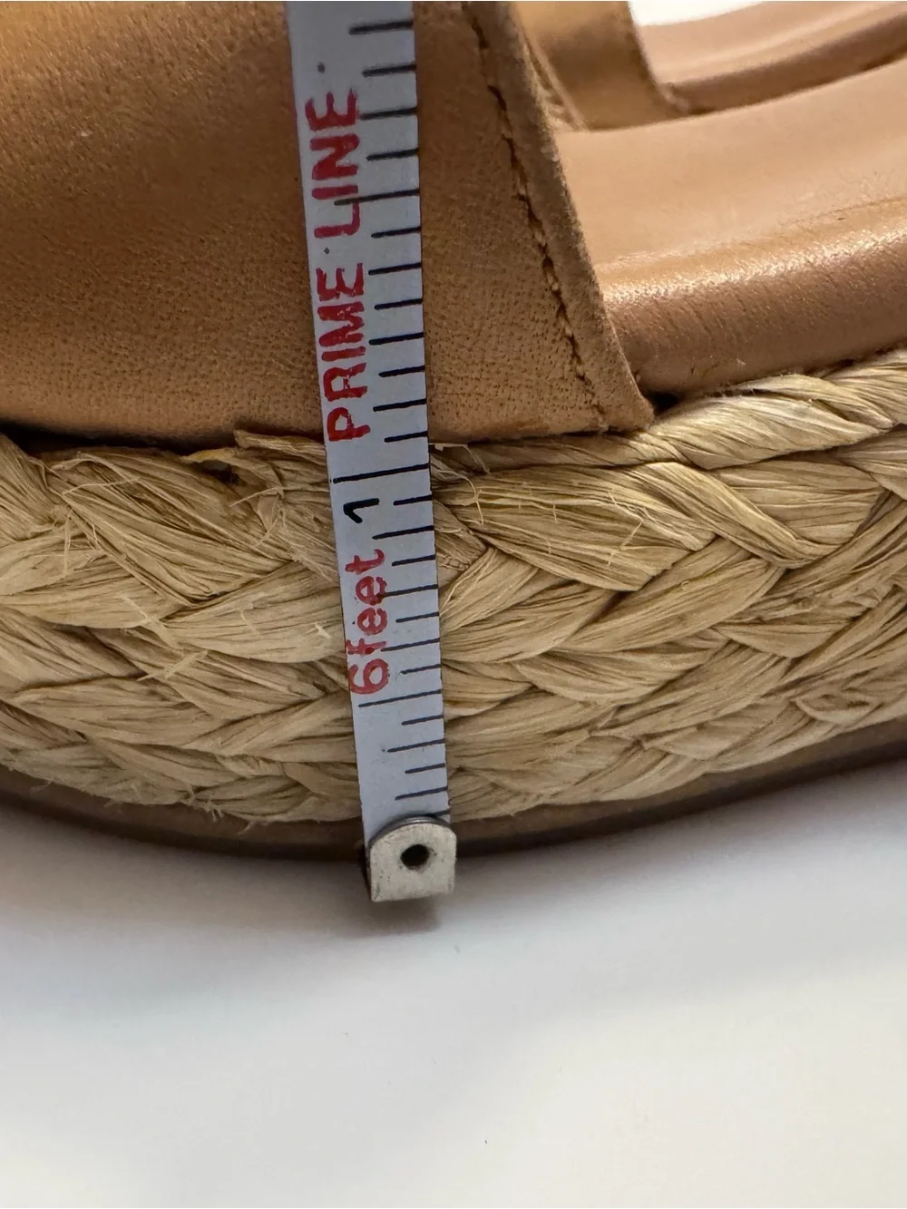Matt Bernson Tan Leather Espadrille Platform Wedge Coastal Summer Sandals